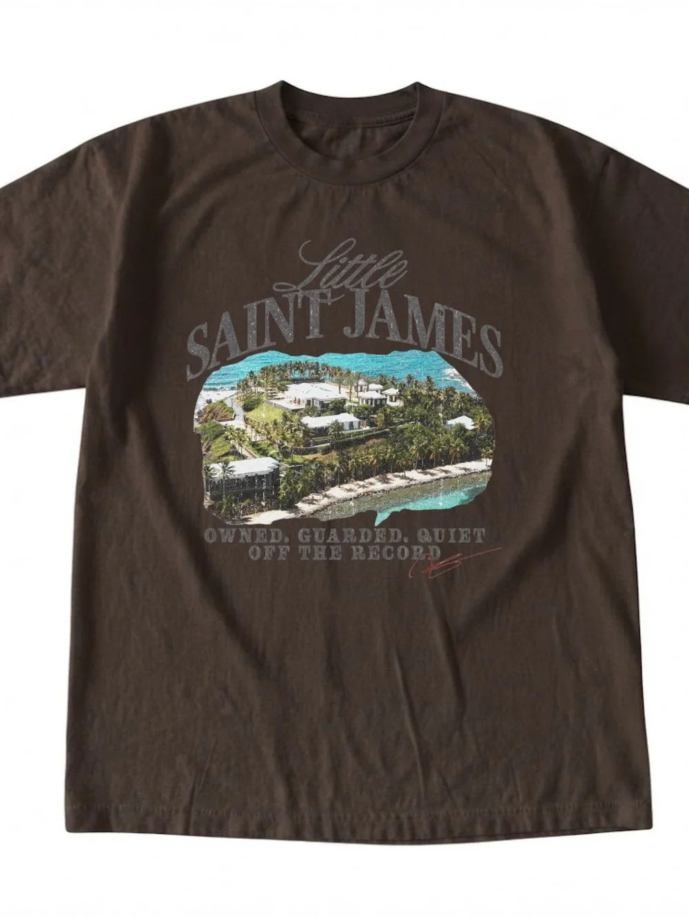 Little Saint James Graphic Island Print Gildan Cotton T-Shirt